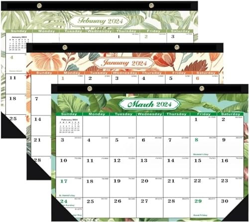 Kalender, Wandkalender, Kalender 2024, Wandkalender 2023-2024, Tischkalender, 18 Monate, Kalender von Juli 2023 bis Dezember 2024, Bürokalender