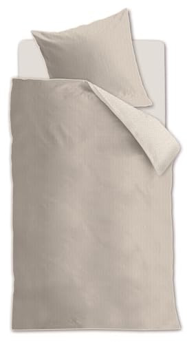 Riviera Maison Renforcé-Bettwäsche-Garnitur Bambu Farbe Sand Größe 155x220+80x80