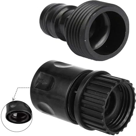 3/4 Inch Male Threaded Adaptor, Female Hose Connector Set for Quick Connect Expandable Garden Hose Pipe Spray Gun - Outside Garden Spray Gun Connector, Nozzle Adaptor Fittings