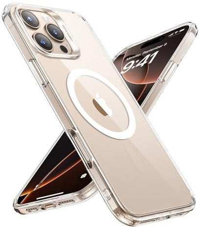 ESR Cover Magnetica per iPhone 16 Pro Max, Compatibile con MagSafe, Protezione antiurto di livello militare, Custodia magnetica, Serie Classic (HaloLock), Trasparente