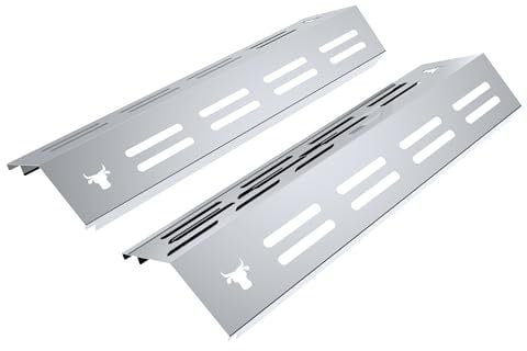 tuning-art GA49 Gasgrill Brennerabdeckung Edelstahl kompatibel mit Enders Cubiq Pro 3 Turbo Gasgrills | Brennerschutz | Passgenau, Farbe:2er Set Chrom Bulle