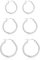 Loutade Silver Hoop Earrings - 3 Pairs Sterling Silver Huggie Hoops, Lightweight & Simple Sleepers for Multiple Piercings