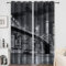 Blickdichte Gardinen Skyline Von New York City Brooklyn Bridge Verdunkelungsvorhang - Lichtundurchlässige Vorhang mit Ösen für Schlafzimmer Geräuschreduzierung Stadtnachtszene 214 x 91.5 cm, 2er Set