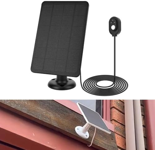 Panneau d'alimentation solaire - 4 W 5 V - Caméra de sécurité sans fil - Panneau de charge solaire - pour Arlo Pro 4/Ultra 2/Pro 3/Ultra/Pro5S