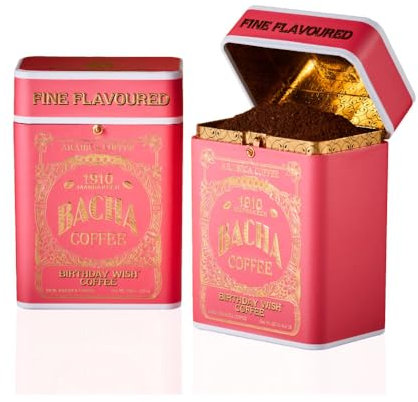 Bacha Coffee | Birthday Wish Arômes Délicats Collection Signature Nomad, Grains Moulus 100% Arabica, Torréfaction Medium, 250g