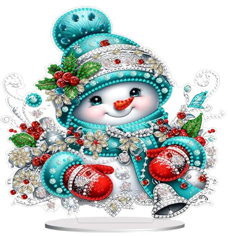 Generish Diamond Painting Tischdeko Weihnachtsdeko, Weihnachten Tisch Deko, Weinachtsdekorationen Schneemann, Christmas Decorations, Winter Weihnachtsfeier