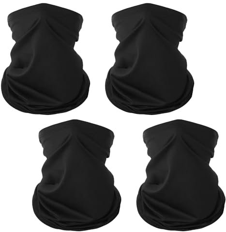 Roinaid 4 Stück Motorrad Halstuch Herren, Multifunktionstuch Schlauchschal, Elastische Schnelltrocknend Ski Maske
