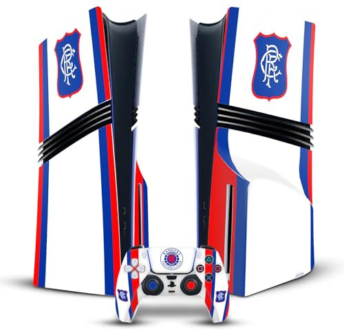 Head Case Designs sous Licence Officielle Rangers FC Away Kit 2024/25 Vinyle Autocollant De Jeu Peau Autocollant Compatible avec Sony Playstation 5 PS5 Pro Disc Edition Console & DualSense Controller