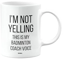 MIPOMALL Badminton for Badminton Player, Funny, Joke or Silly, Coach Mug Gift, Birthay Cup, for Men or Women, Leaving or Retirement, Secret Santa, Presents for Christmas, mm-CA_265_5