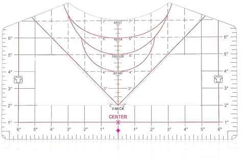 Wanmu T-Shirt Ausrichtungslineal, T-Shirt Zentrierung Werkzeug Schablonen-Lineal T-Shirt Ausrichtung Lineal für Erwachsene Jugend Kinder