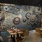 Papier Peint Panoramique Engrenages Rétro Papier Peint Intissé Style Industriel Poster Trompe l'oeil Mural 3D Art Décoration Murale Salon Chambre 300x210 cm 0141a
