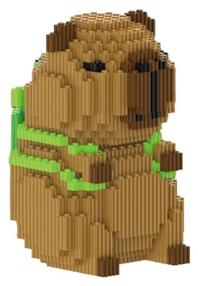 ADYEKSD Tier-Blöcke Micro Building Blocks Puzzle Niedlich Capybara Bricks Mini 3D Modell Blocks Set DIY Lernspielzeug Geschenk Für Kinder Erwachsene 1606 StüCke
