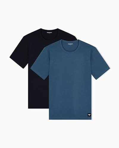 Emporio Armani Herren Bold Monogram 2-Pack T-Shirt T-Shirt (1er Pack)