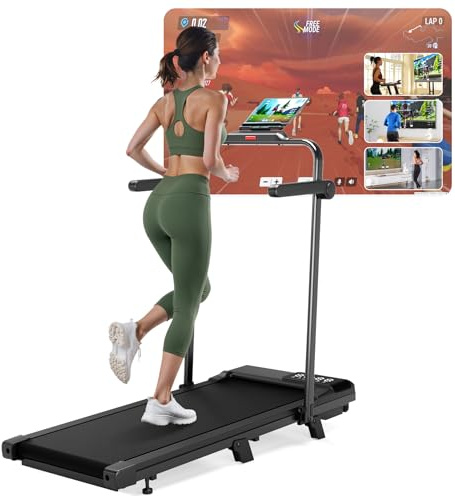 Copant Cinta de Correr Plegable, Cinta de Correr Inclinable de 3 CV, Carga Máxima de 136 kg, 1-12 km/h Cinta de Correr para el Hogar o la Oficina
