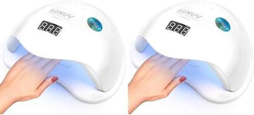 UV LED Nagellampe, SUNUV Professioneller Gel Lampe Nageltrockner für Gelpolitur-Härtungslichtmaschine, Geschenk zu Valentinstag für Frauen- Valentinsgeschenk für Paare und Ehepartner (Packung mit 2)