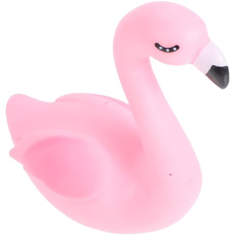 HEALSOPTHY Décoration de Gâteau Topper de Gâteau Flamant Rose en Vinyle Élégant pour Anniversaire Fille et Fête pour Décoration de Table et Fête D'anniversaire
