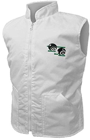 Bowling Waterproof Fleece Lined Gilet Bodywarmer Warm Bodywarmers (Small, White)