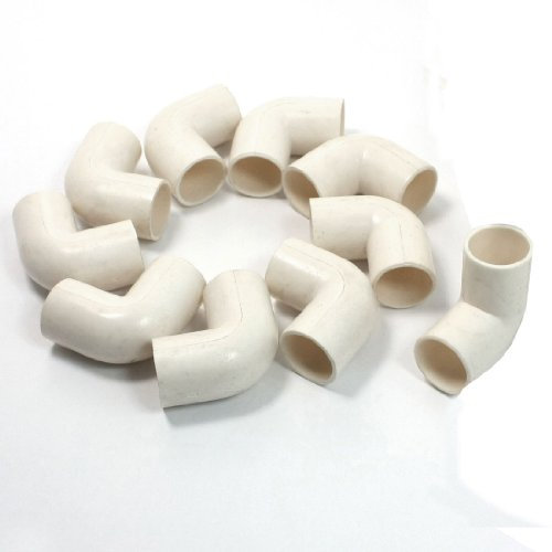 sourcingmap 10pcs Coude PVC 16mm Dia Intérieur 90 Degrés Connecteur Raccord De Tuyau Blanc