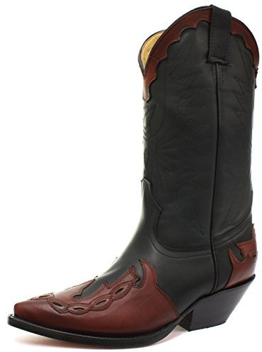 Grinders Arizona Uomo Cowboy Stivali, Nero, Taglia 44