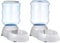 Amazon Basics 2 Stück, Hundefutter- und Wasserspender, Futter- und Wasserspender für Haustiere, Größe S, Klar, Grau