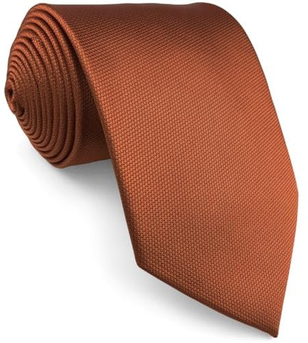 Shlax&Wing Hochzeit Neu Herren Krawatte Seide Einfarbig Orange