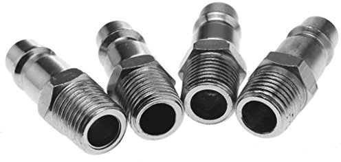 4 tlg 1/4 BSP Schnellkupplung Adapter Stecknippel Für Druckluft-Kupplung