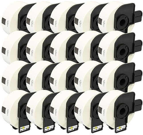 Yellow Yeti 20 Ersatz DK-11201 Brother Etiketten 29 x 90 mm Weiße Adressetiketten Kompatibel mit Etikettendrucker Brother QL 800 QL 810W QL 700 QL 570 QL 550 QL 500