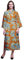 Bimba Orange Blumen- Blätter & Begonie Baumwolle Robe Frauen Lange Brautjungfer Immer bereit Hemd Kleider gedruckt Kimono Robe Baumwolle X