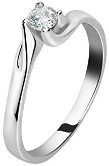Live Diamond Damen Ring, LAB GROWN Kollektion, aus Weißgold 375, Diamanten - LD020030