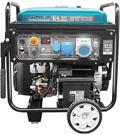 Könner & Söhnen KS 15-1E ATSR Stromerzeuger,22 PS 4-Takt 2-Zylinder Benzinmotor, Kupfer,notstromaggregat mit E Start, Notstromautomatik, Spannungsregler,generator12500 W