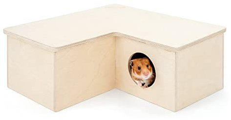 Niteangel Multi-Chamber Hamster House Maze - Multi-Room Hideouts & Tunnel Exploring Toys for Hamster Gerbils Mice Lemmings (3-Room Large)