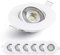 EMOS LED Einbaustrahler 230V, 5W / 450lm, 50° schwenkbar, neutralweiß 4000k | Einbaustrahler LED Spot flach 68mm Lochmaß | Set mit 6 Stück LED Spots 230V, rund (Farbe weiß)
