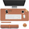 Dricar Sous Mains Bureau, Tapis de Souris 70 x 30cm, Tapis de Bureau en Cuir Liège Double Face Deux Couleurs Protege Bureau pour Bureau Maison (Marron)