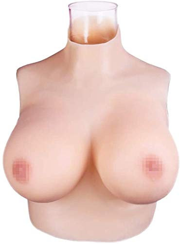 Minaky Silicone Breast Form Breastplate Realistic Fake Breast C-G Cup for Crossdressers Drag Queen Mastectomy Transgender Cosplay - New lightweight Version