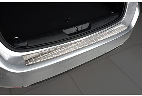 Avisa Edelstahl Heckstoßstangenschutz kompatibel mit Peugeot 308 II SW 2013-2017 & Facelift 2017-2021 'Ribs'