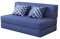 YXDFG Schlafsofa Einsitziger Stuhl 2 Sitze Klappbares Liegesofa 2-Sitzer-Sofa Niedriges Bett Matratze Schlafsofa Kompaktes Bodensofan,Blau,72×76×120cm