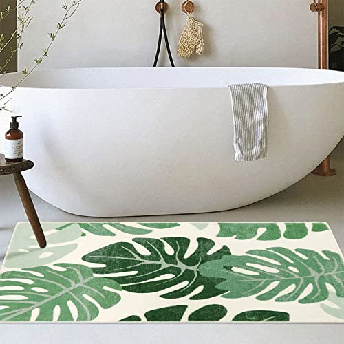 HAOCOO Badezimmerteppiche, 71.1x119.4 cm, rutschfeste Badematte, extra weich, lang, Badezimmerteppich, Mikrofaser, maschinenwaschbar, Badteppich, Duschmatte, Badezimmermatten, Dusche, Waschküche