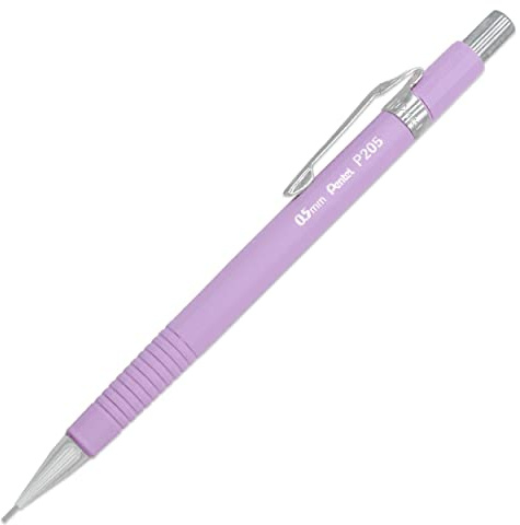 Pentel P205-97V Porte-mine automatique – Gamme florale pastel – Crocus (violet pastel) – Simple