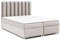 Best for Home Boxspringbett mit Bettkasten Trinity K-10 Bonellfederkern inkl. Topper 200x200 Creme