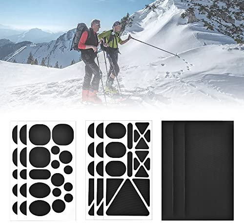 PERFETSELL 9 Blätter Daunenjacke Reparaturflicke Daunenjacke Reparatur Set Nylon Reparatur Flicken Patch Selbstklebendes Reparaturset für Daunenjacke Flicken für Jacke Zelt (Schwarz)