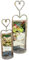 Antique Mirrored Wall Sconces Set Of 2 Garden Hanging Love Heart Mirrors Metal 50cm