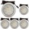 5er Set LED Möbeleinbauleuchte Luna 12V 3W Warmweiß 3000K | Ultra flach Ø55mm Einbaustrahler | 200lm | inkl. LED Trafo, Mini-Verteiler & 230V Zuleitung mit Schnurschalter | Für Möbel, Küche, Schrank