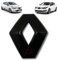 Grille de pare-chocs avant noir/argenté avec strass pour Clio IV/Captur/Megane III 628909470R (noir)