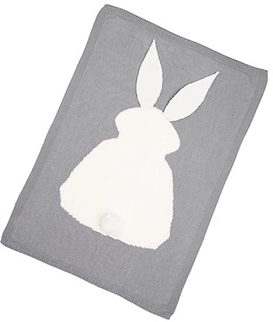 BESTonZON Strickdecke Für Kaninchen-design Bettdecke Leicht Tragbar Für Schlafen Und Spielen