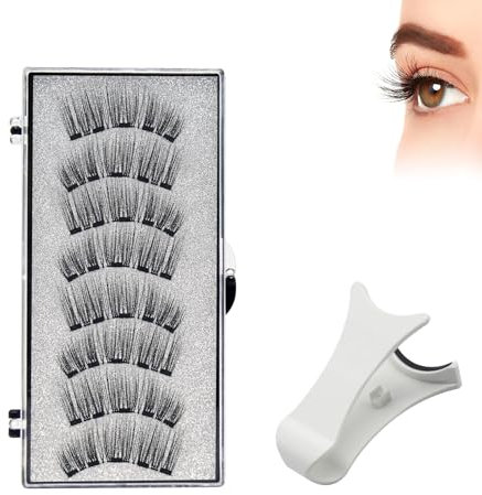 Horuili® Faux Cils Magnétiques, Faux Cils Magnétiques avec Applicateur, Faux Cils Magnétiques Doubles, Faux Cils Magnétiques 3D, Réutilisables, Sans Eye-liner, Étanches