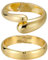 Emibele Gold Manschette Armband Stack, 18K vergoldet Offener Armreif Armband, Teardrop Scharnier Handgelenk Chunky Armband Set für Frauen, Nicht Anlaufen Schmuck Geschenk, 2 Pack