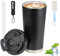 Hejo Thermobecher Kaffee to go Becher, Kaffeebecher mit Strohhalm aus Edelsthal, 530 ml Auslaufsicherer Isolierbecher mit Deckel, Doppelwandiger Reisebecher für Heiße＆Kalte Getränke (Schwarz)