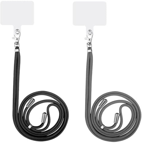 AOEVUIR 2 Pcs unidades para teléfono teléfono móvil cinta para llaves mosquetón para colgar en la mayoría de los smartphones