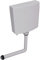 qohoio Toilet Cistern with Bottom Water Inlet 3/6 L Grey,Exposed Wall Mounted Lever Toilet Low Level Flushing Cistern