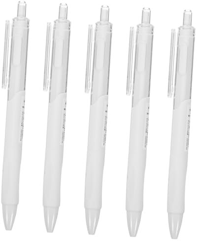 TOGEVAL 5pcs Quick-drying Gel Ink Pens Fine Point for School Writing Office Accessories Students Gel Ink Pens Press Type Stationery Prize Gifts